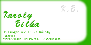 karoly bilka business card